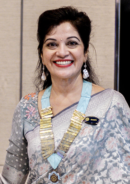 Mrs Shanti Menon, District Chairman 2020-2021