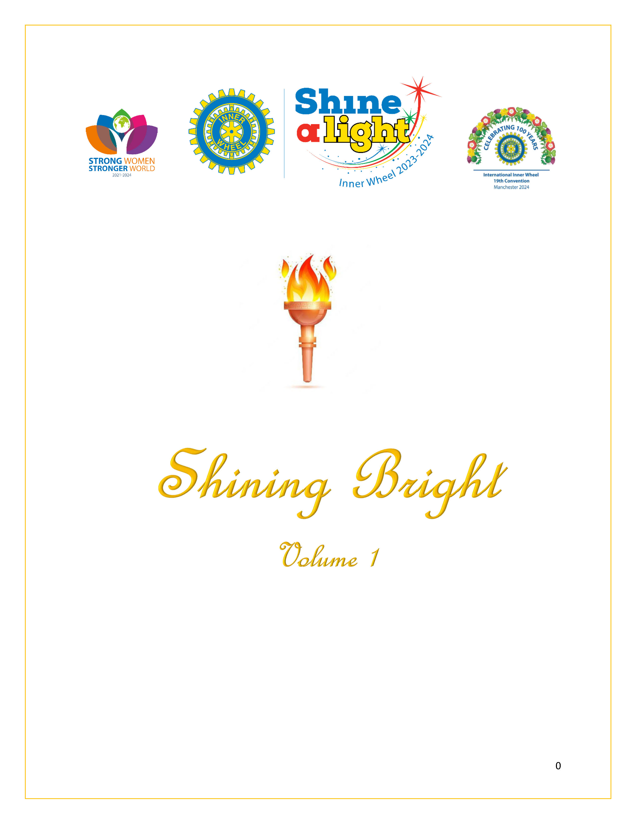 Shining Bright. District 330 Newsletter 2023-2024. Volume 1.