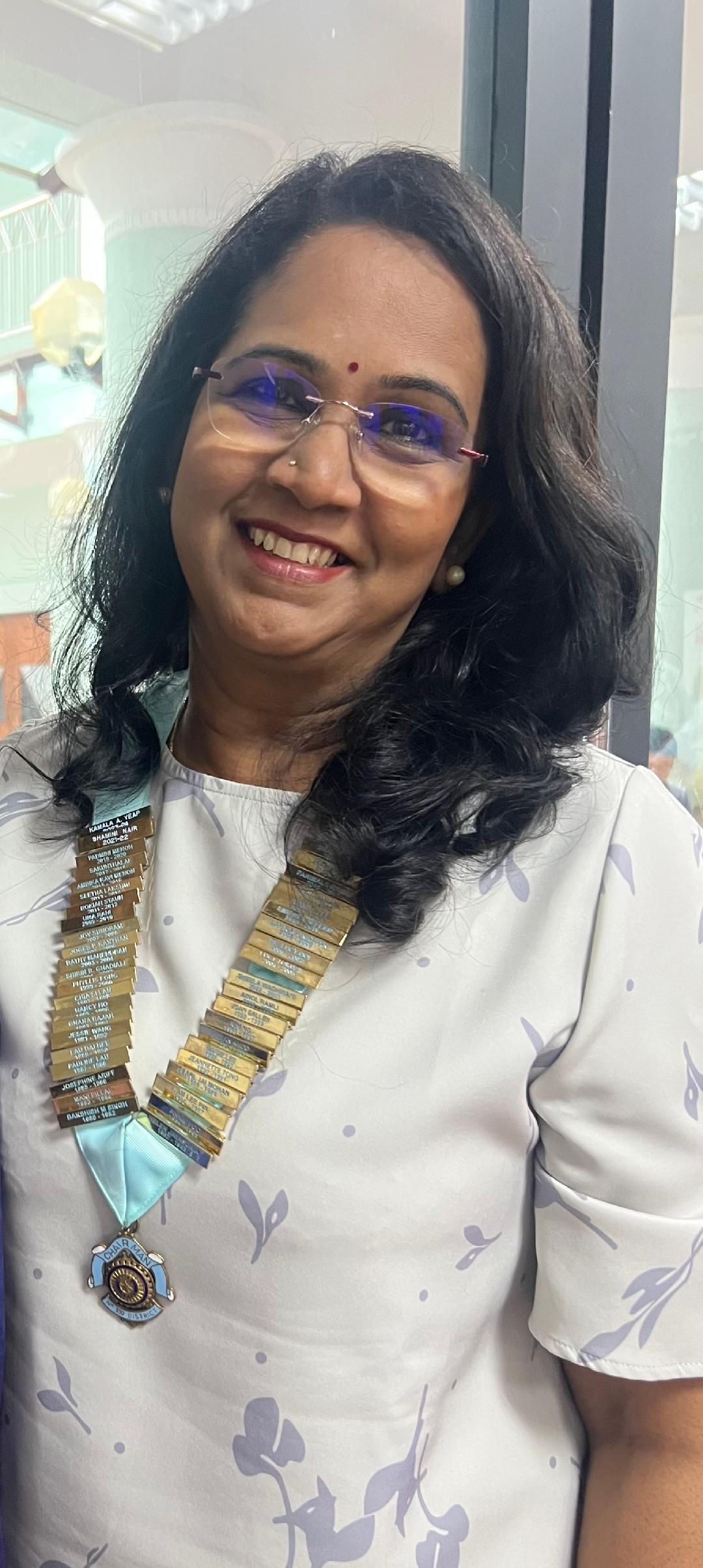 Vimalavathi Thayaman Pillai, District 330 Chairman, 2024-2025